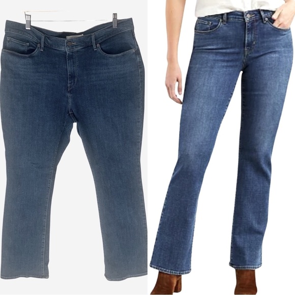 LEVI’S Classic Bootcut Jeans Stretch Mid-Rise Blue Denim - Picture 1 of 16